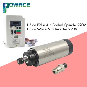 Motor de husillo refrigerado por aire de 1,5 KW ER16 24000 RPM 4 rodamientos D80 mm, controlador inversor VFD - Imagen 1 de 12