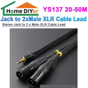 YS137nBG 3.5mm Stereo Jack to 2 x Male XLR Cable Lead. Audio cable length20-50M - Picture 1 of 9