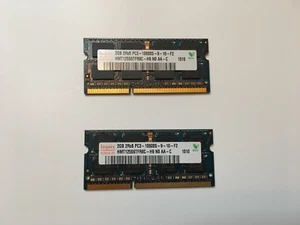 Hynix 2x2GB (4GB) SO-DIMM 1333 MHz PC3-10600S DDR3 Memory (HMT125S6TFR8C-H9) - Picture 1 of 4