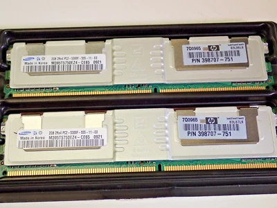 Samsung 2GB 2Rx4 PC2-5300F-555-11-EO HP 398707-751 Equivalent, Server Memory RAM - Image 1 of 3