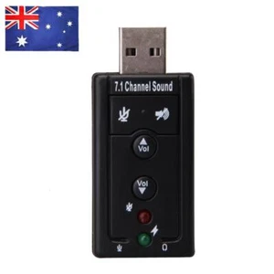 USB External 7.1 Channel CH Virtual Audio Sound Card Adapter PC - Afbeelding 1 van 3