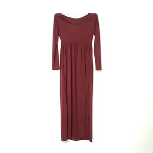 Melansay Dress Women's Sz M | Long Sleeves | V-neck | Burgundy - Picture 1 of 10