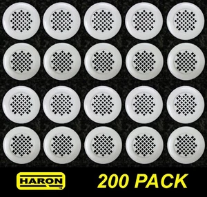 BULK 200 Pack Cupboard Vents Round 40mm - Plastic White Circular - Bild 1 von 4