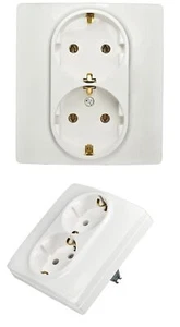 Enchufe combinado en una sokel insertable con 2 velocidades ALPINWEISS combi empotrado... - Imagen 1 de 4