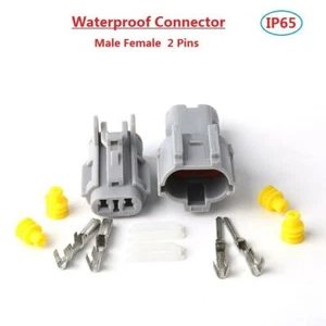 2 Pins Waterproof Vehicle Car Electrical Wire Cable Connector Male/Female Plug - Picture 1 of 8