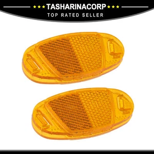 Universal Piece of 2 Bike Reflectors Bicycle Warning Reflector 2.76"x1.38"x0.31" - Picture 1 of 6