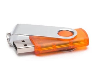 UNIREX Naranja Transparente USB SWIVEL 1GB a 128GB y 4 patillas seleccionables. - Imagen 1 de 10