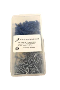 100 Conical Lip Screws Anchor Kit Set Screws #6 x 1" /Anchors/Mas DrillPBDPH-KT6 - Picture 1 of 4