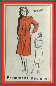 DRESS w RUFFLE COLLAR by MAREK Reader Mail M278 Vintage 1970's Sewing Pattern - Picture 1 of 4