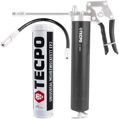 TECPO EINHAND FETTPRESSE HANDFETTPRESSE + MEHRZWECKFETT EP2 LITHIUM FETT 400g - Bild 1 von 4