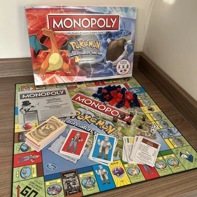 Monopoly Pokemon Kanto Edition Board Game Hasbro Complete & Good Condition - Image 1 of 4