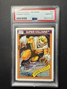 1990 Marvel Universe #57 SABRETOOTH PSA 10 - Picture 1 of 2