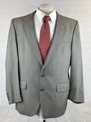 Traje de lana a cuadros marrón vintage Burberry para hombre 42R 37X30 ajuste atlético de dos botones Foto 1 de 4