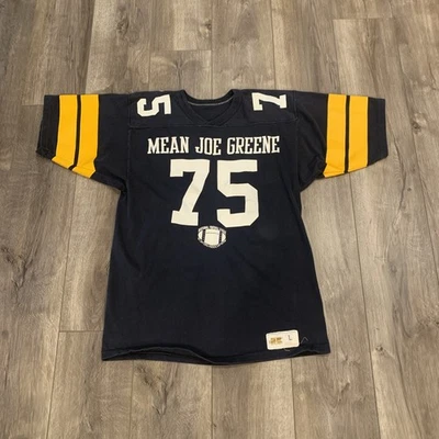 Vintage 70s Mean Joe Greene Shirt Russell Athletic Gold Tag Size Large - Image 1 of 4