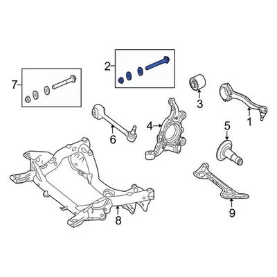 For Mercedes-Benz E400 15-17 Mercedes-Benz Suspension Control Arm Hardware Kit Foto 1 de 4
