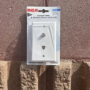 nowoczesny kabel koncentryczny RCA i modułowe gniazdo ścienne telefonu TP062WH - Zdjęcie 1 z 4