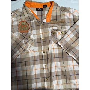 Camicia uomo Red Ape 5X a quadri manica corta con bottoni casual - Foto 1 di 6