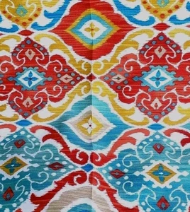 4 Yards Richloom Outdoor Fabric Ikat Design Fresca Fiesta Waterproof Heavy-duty  - Picture 1 of 8