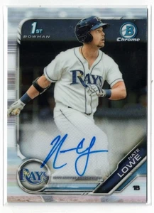 2019 1st Bowman Chrome RC AUTO Nate Lowe #CPA-NL! Red Sox! Rookie! Autograph! - Picture 1 of 2