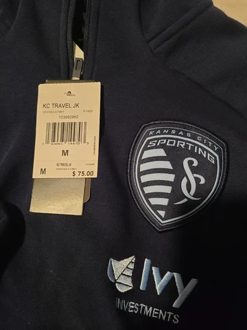adidas Sporting Kansas City Players Travel Jacket Mens Size M NWT Cover