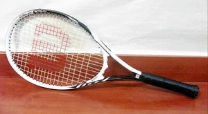 Wilson Tour Slam Black White Tennis Racquet 4-1/2" Grip L-42 tennis-racket-bat - Picture 1 of 10