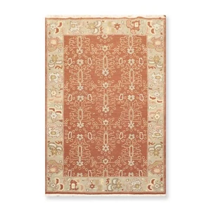 3'10" x 5'10" Nourison Nourmak Hand Knotted Wool Reversible Panel Area Rug Brown - Picture 1 of 9