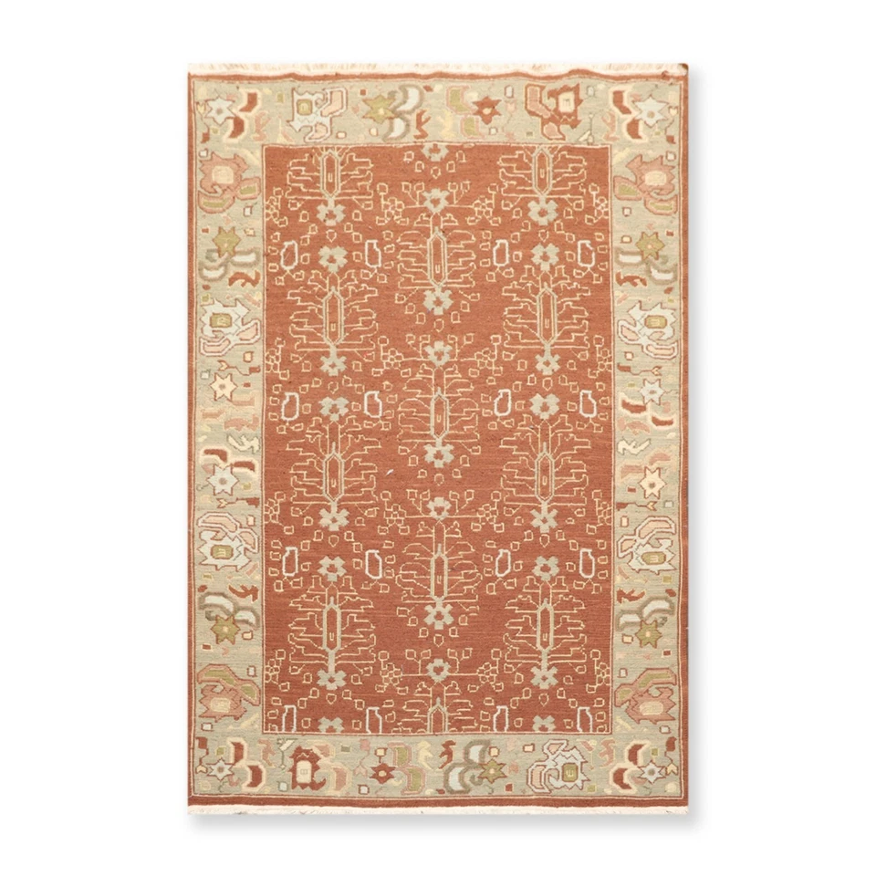 Alfombra de área de panel reversible de lana anudada a mano Nourison Nourmak de 3'10" x 5'10" marrón Foto 1 de 4