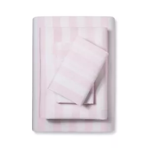 Rachel Ashwell Simply Shabby Chic CABANA Pink White Striped Sheet Set - Queen - Picture 1 of 19