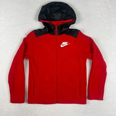 Nike Hoodie Boys Large Fleece Full Zip Hooded Athletic Jacket Kids Warm Youth - Image 1 of 4
