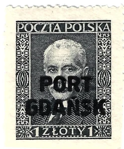 1929 Poland Port Gdansk 1z black/cream MNH - Picture 1 of 1