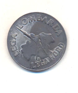 Moneta 5 lire Lega Lombarda Lega Nord - governo provvisorio di Lombardia - Imagen 1 de 2
