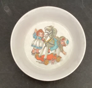 Plato de tazón de 6 pulgadas vintage ONEIDAWARE Raggedy Ann & Andy Oneida Delux - Imagen 1 de 4
