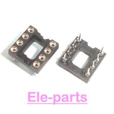 10 DIP-8 Round 8 PIN DIL IC Socket (gold plated inner) connector Adaptor Solder 