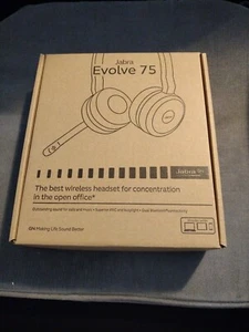 Nowy bezprzewodowy zestaw słuchawkowy stereo Jabra Evolve 75 UC 7599-838-109 - Zdjęcie 1 z 3