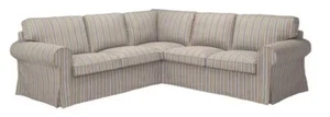 Ikea EKTORP Cover for corner sofa,4-seat,Karlshov beige/multicolour,205.664.36 - Picture 1 of 4