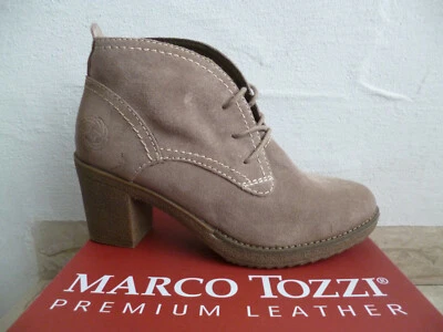 Botas al tobillo para mujer Marco Tozzi botas con cordones pimienta ¡NUEVAS! Foto 1 de 4