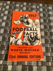 Chicago & North Western Railway Football Facts 1957 NCAA NFL Pro Media Schedule - Imagen 1 de 13