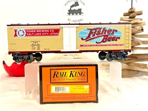 MTH 30-7850 #1 FISHER BREWING CO. REEFER BXC DIE-CAST SPRING TRUCKS BLT-2009-NEW - Picture 1 of 2