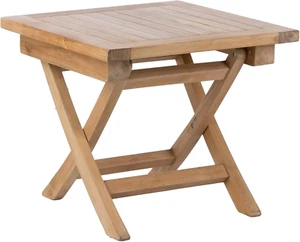 Teak Wood Folding 20-Inch Outdoor Coffee Table - Square - Picture 1 of 12