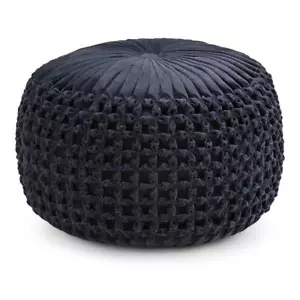 Renee 20 in Wide Round Pouf - Picture 1 of 6