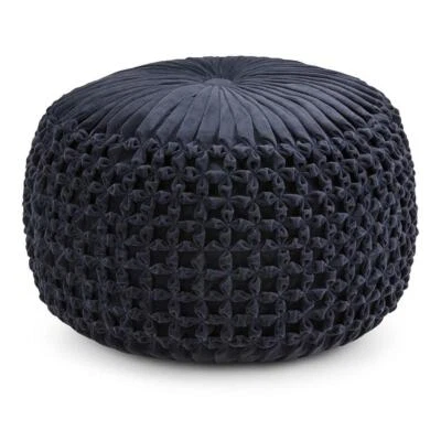 Renee 20 in Wide Round Pouf - Image 1 of 4