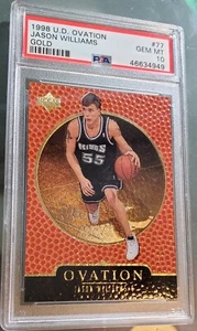 Jason Williams RC Rookie 1998 UD OVATION #77 🪙GOLD🪙 /1000 GEM MINT PSA 10 Pop4 - Picture 1 of 12