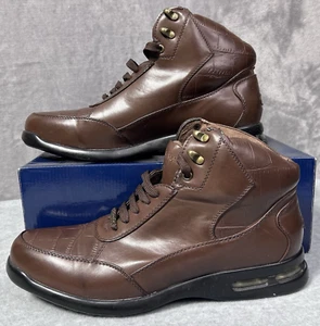 Pelle Pelle Faux Croc Boots Mens 13 Brown Air Sole Streetwear New - Picture 1 of 11