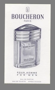 Carte publicitaire - advertising card - Pour Homme de Boucheron - Picture 1 of 1
