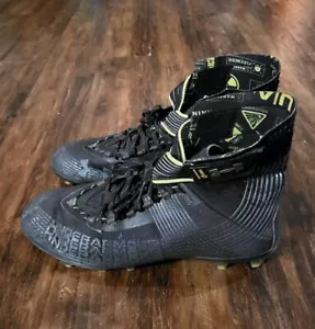 Under Armour UA Highlight MC 3023716-004 Mens Sz 11.5 Football Cleats Blk/Grey - Picture 1 of 11