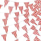 Carnival Party Essential Red and White Striped Pennant Banner Decoration