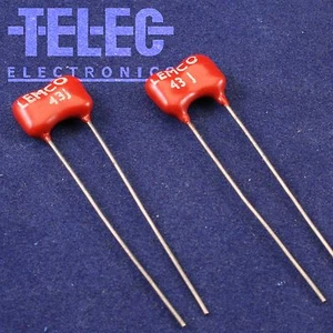 2 PIEZAS. Condensador de mica plateada Lemco 43pF / 5% / 500V - Imagen 1 de 1