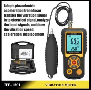 HT-1201 Digital Split Type Vibration Meter Temperature Tester Vibrometer Kit Hti - Picture 1 of 4