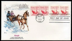 #1900 5.2c Sleigh plate #2 Fleetwood FDC - Picture 1 of 1