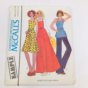 Delantal de carnicero McCall's 1975 vintage, delantal de jardinería, todas las tallas, completo sin cortar - Imagen 1 de 3